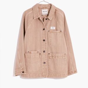Madewell x Backdrop Studio Hours Oversized Chore Jacket (baby pink)